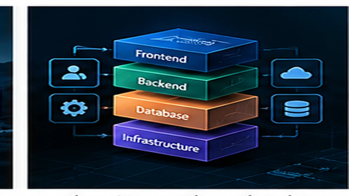 Technology stack evaluation framework showing how to choose languages and frameworks based on requirements