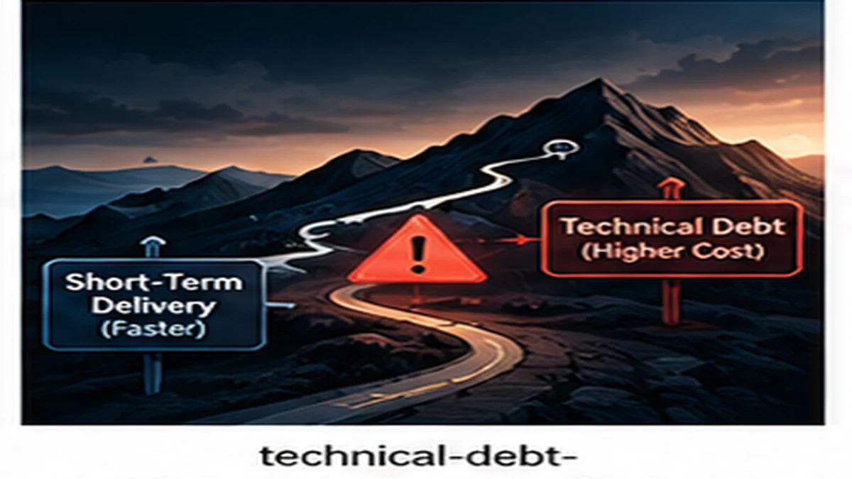Technical debt management showing when to pay down debt and when to accept deliberate trade-offs